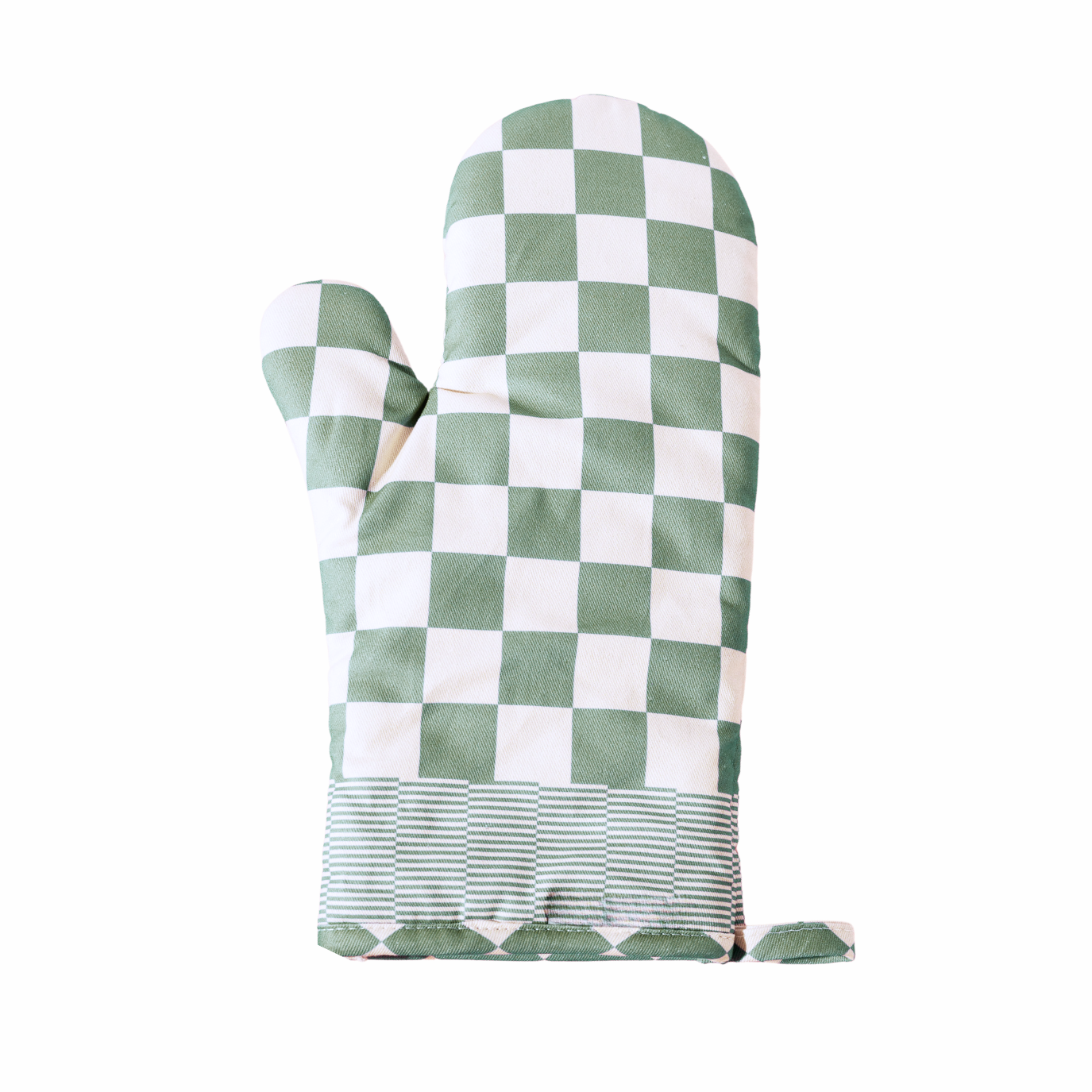 Olive Colored Checkered Mitt